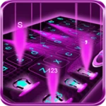 hologram 3d tech stage keyboar android application logo